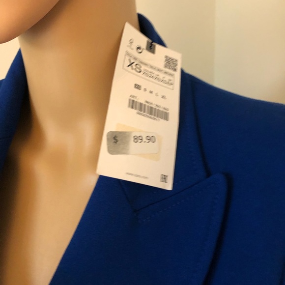 NWT Zara blue tailored double breasted blazer - Picture 5 of 5